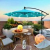 10 ft Outdoor Solar Powered LED Lighted Patio Umbrella Waterproof