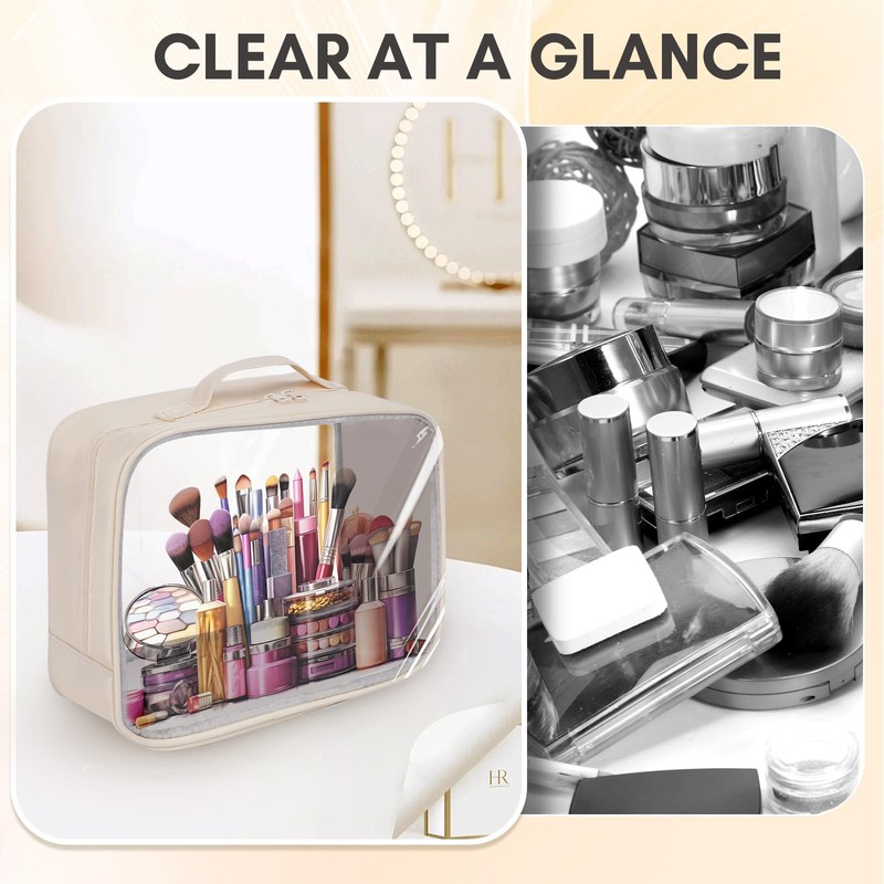 DESSERT OFFENSIVE Transparent Travel Wash Bag Waterproof PVC Cosmetic Organiser