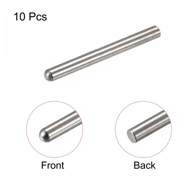 sourcing map 3 x 30 mm Dowel Pins 304 Stainless