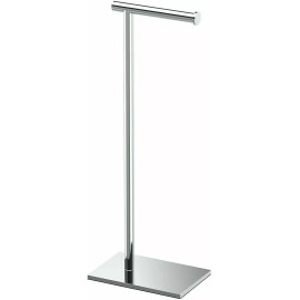 Gatco Modern Square Base Toilet Tissue Holder Stand, 21.25" Chrome 1431C