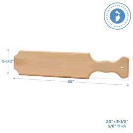 Large Fraternity Sorority Paddles 22 inch, Pack of 1 Unfinished Greek Wooden Paddle for Decorating and Painting, by Woodpeckers