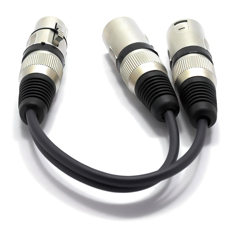 VITALCO XLR Splitter Audio Adapter XLR Female to 2x Male
