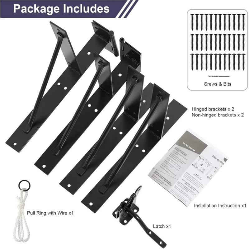 goldorcle Anti Sag Gate Kit Heavy Duty No Sag Kit