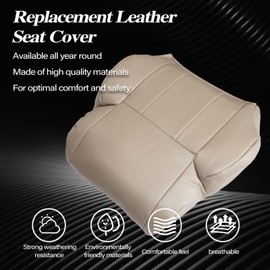 SecosAutoparts Driver or Passenger Side Top Lean Back Leather Seat Cover Oak Tan Compatible with Toyota 4Runner 1996 1997 1998 2000 2001