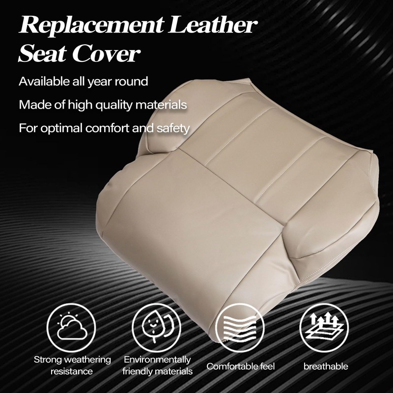 SecosAutoparts Driver or Passenger Side Top Lean Back Leather Seat