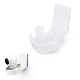 BRAINWAVZ Screwless Tilted Wall Mount for Motorola MBP50-G Baby Monitor Cameras Holder, VHB Stick On - Easy to Install Shelf, No Tools Needed, No Mess, No Drilling, Strong Adhesive Mount, White