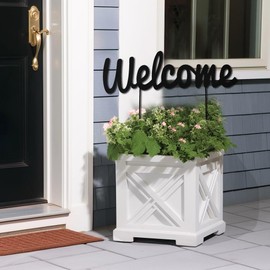 Metal Letter Welcome Yard Sign with Stake Outdoor Decorations Garden Lawn Front Porch Outside Letter Yard Sign Garden Stake Decor (Welcome Home)