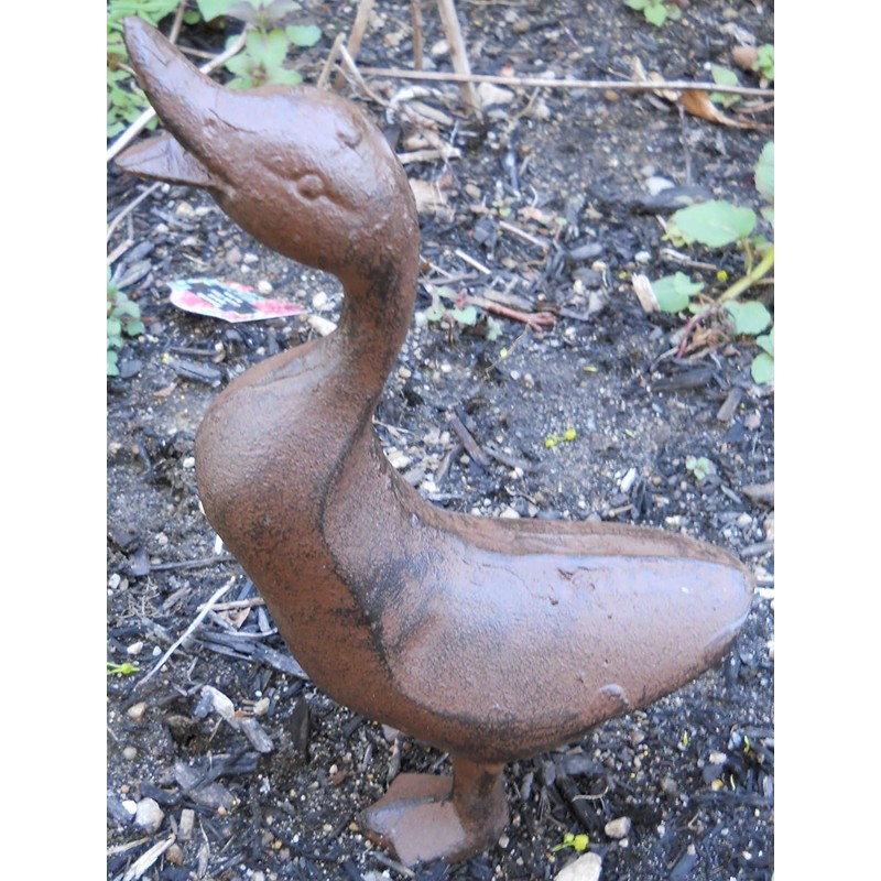Full Bodied Cast Iron Duck Garden Figure