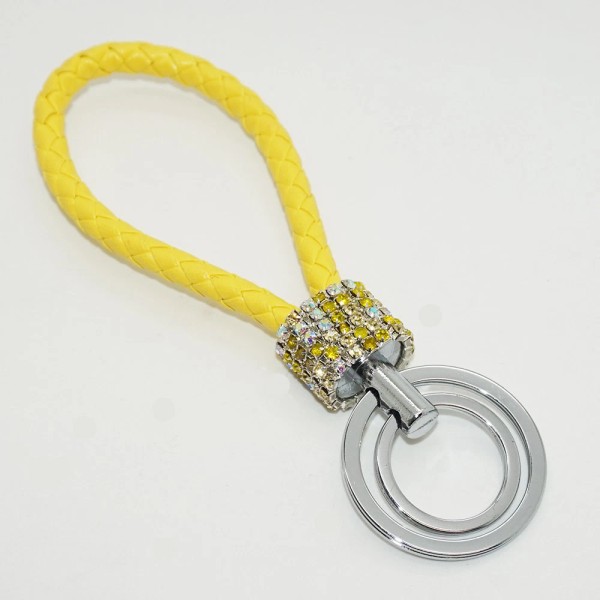 US85 Crystal Diamond Key Chain with Double Holder for Key