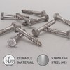 SKIR'CO (Pack of 50) A2 Stainless Steel Hexagon Wood Screws