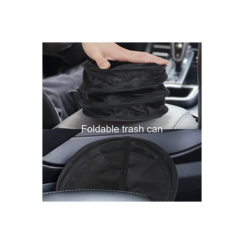 LALOCAPEYO Car Trash Can, Portable Garbage Bin, Collapsible Pop-up Water