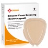 Carbou Wound Dressing Sacrum Silicone Foam Dressing, 6''x7''(15cm x18cm) Bordered