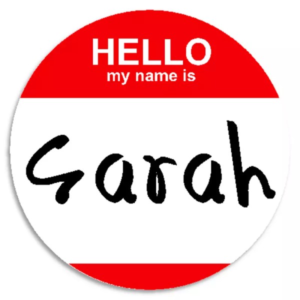 Kiwi Gifts Hello My Name Is Sarah - 100 Pack