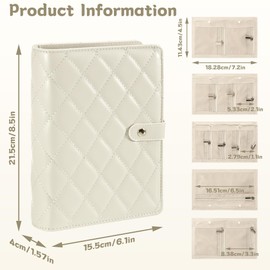 Jewellery Rolls for Travelling, Travel Jewellery Organiser Case for Jewelry Pouches Storage Ring Binder with Clear Zipper Velvet for Rings,Necklace,Earrings,Valentines Day Gifts for Her(Beige)