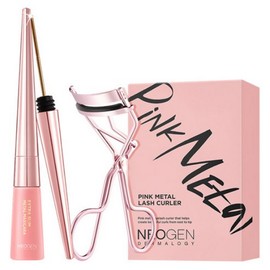 Neogen Extra Slim Metal Maxi Mascara Black 6ml + Pink Metal Eyelash Curler Duo Set, Black (Mascara), 3 Pieces / 네오젠 엑스트라 슬림 메탈 맥시 마스카라 블랙 6ml + 핑크 메탈 뷰러 듀오세트, 블랙(마스카라), 3개