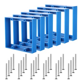 6Pcs Double Gang Outlet Box Extender Electrical Box Extenders with 24Pcs Screws, Receptacle Extenders 2 Gang Electrical Boxes for Electricals Boxes and Electricals Outlet Switches(Blue)(3/4in)