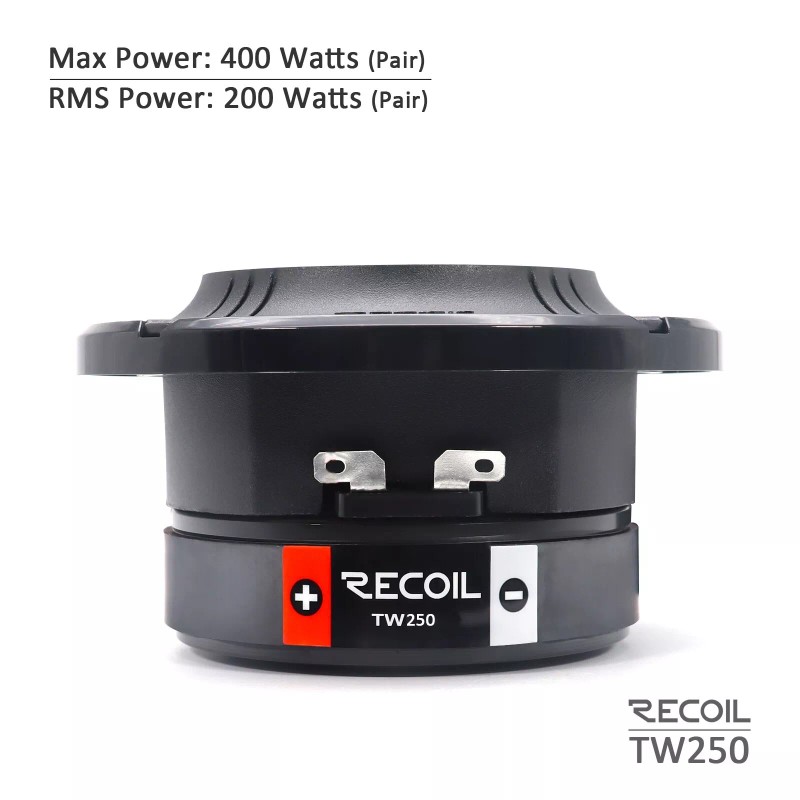 Recoil TW250 High Compression Bullet Super Tweeters 200 Watts RMS