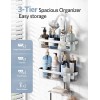 LAMU 3-Tier Hanging Shower Caddy Rustproof Organizer Over Showerhead Hooks