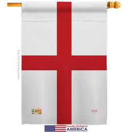 Nationality England (St. George's Cross) House Flag Regional Nation International World Country Particular Area Small Decorative Gift Yard Banner Made in USA 28 X 40
