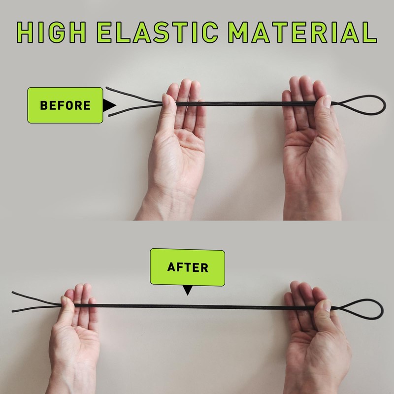 NDTEZUGT 1/10" (2.5mm) Elastic Thin Shoe Laces, Silicone Head Stretchy