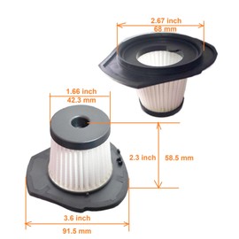 3pack Hepa Filters Replacement Compatible with Drecell VC008C Car Vacuum, Washable Filters Works on SAKOLD Handheld Vacuum Cordless VC008 (Vac isn't included)