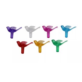 Creative Hobbies Plastic Bird Lites for Ceramic Christmas Trees, Multi Color Ornaments 100 pcs