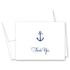 MyExpression.com 50 Cnt Simple Navy Anchor Nautical Thank You Cards