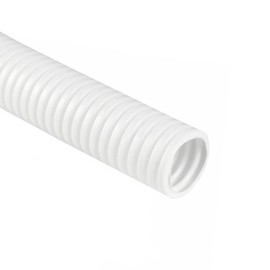MOCNT Corrugated Tube Closed Car Cable Protection Tube Car Cable Tube Flexible Insulation Tube Cable Protection Pipe Corrugated Hose Cable Management White Exterior 11 mm Length 5 m
