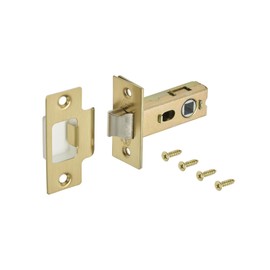 Satin Brass Tubular Mortice Latch for Doors - 63mm / 45mm Backset