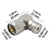 ACONRFTOL 2PCS UHF Male to UHF Female Right Angle Adapter