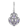 Silvershake Light Amethyst 925 Sterling Silver Filigree Victorian Style Leverback