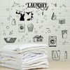 CREATCABIN 4 Sheets Laundry Wall Decals Laundry Room Quotes Wall