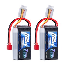 Zeee Zeee 3S Lipo Battery 2200mAh 11.1V 50C Shorty Pack Battery with Deans Plug for RC Car Truck Vehicles RC Boat RC Drone Airplane Quadcopter Helicopter FPV RC Hobby Models (2 Pack)