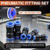 180PCS Quick Connect Air Hose Fittings Kit - 1/8",1/4",5/16",3/8",1/2" &
