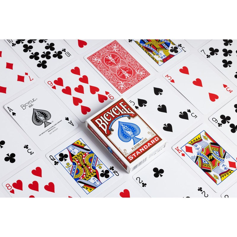 Bicycle Standard Index (Black/Red), Pack of 4