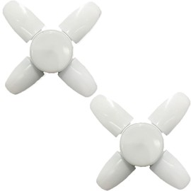 WULUN 2 Pack E27 Garage Light 60W Energy Saving 360 Degree Wide Range Luminescence 3000K Warm White 6000 Lumens AC/DC 220V Non-Dimmable
