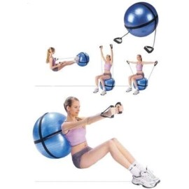 Amber Premium Fitness Ball with Strap ? Stability, Core Strength & Balance - 75 cm