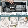 Roshtia 100 Pieces Dinner Forks Bulk 6.7 Inch Stainless Steel