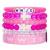 MMIUAEG 6PCS WWJD Adjustable Bracelet Set for Women Men Hand-Woven