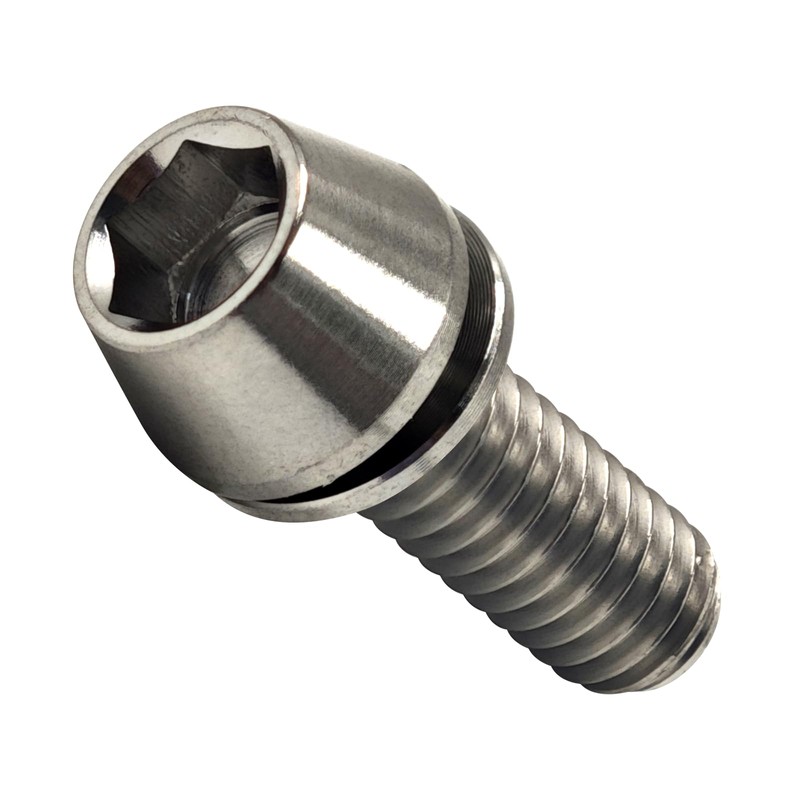4Pcs Titanium Bike Bolts, M6x18mm 20mm Hex Tapered Head for