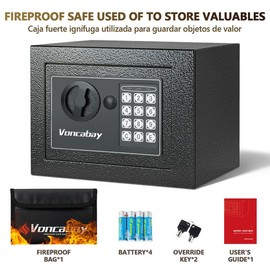 【Voncabay Mini Safe】0.23 Cubic Feet of Compact Security! 6.5"D x 9"W x 6.6"H – Perfect for Protecting Your Valuables box office hotel home:_Green