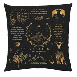 Velaris The City of Starlight ACOTAR Inspired Gift Thorns and Roses Gift Decorative Throw Pillow Cover Case Cushion Cover