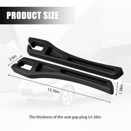 TNAIYH Car Seat Gap Filler, 2PCS Crevice Blocker Stopper Between Vehicle Seat Console, No Drop Automotive Fill Crevice Guard Interior Accessories, Universal for SUV Truck Sedan (Black)