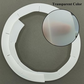 UAREBST Adjustable Pie Crust Shields, Silicone Baking Protectors, Cover Ring Tools Fits 8-11.4 Inch Pies, Baking Pie Pizza Crust Shield Protector Cover for Edges ﻿ (Transparent)