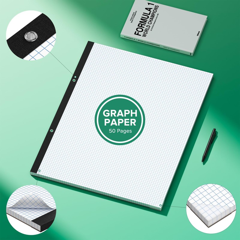 Large Engineering Graph Paper 22x17, 50 Sheets Extra Large Graph