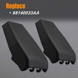 SHOZHO 2Pcs Black Liftgate Glass Hinge Trim Fit for Jeep Wrangler 2007-2018 W0788C Rear Window Hinge Cover Trim Replace# 68140033AA