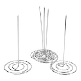 Cyrank 5 Pcs Receipt Spike,Receipt Spike Paper Spike,Paper Memo Holder,Paper Spike for Receipts,Bill Ticket Note Memo Spike Metal Straight Rod Receipt Holder for Restaurant Kitchen Hotel Office