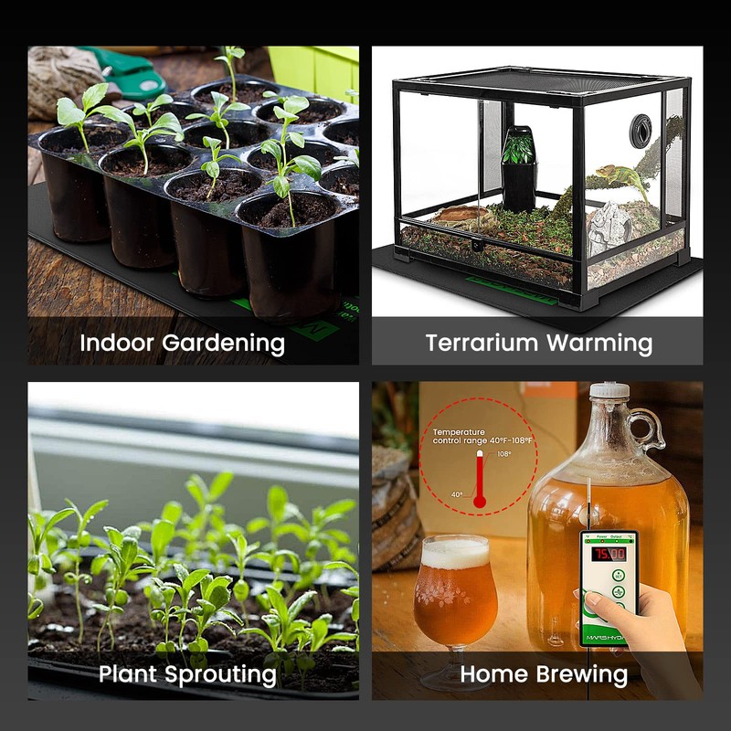 MARS HYDRO Seedling Heat Mat Waterproof 10''x 20.75'' and Digital