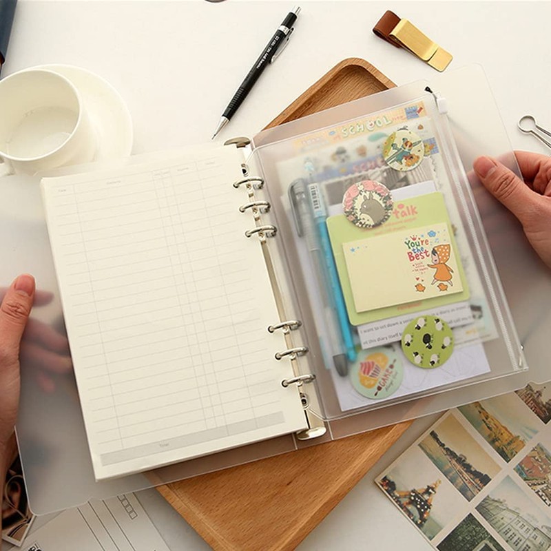 LOORIPRO A5 Personal Organizer Refill, Clear Pocket, Set of 10,