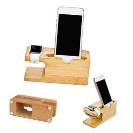 DOITOOL Watch Charging Stand Cell Phone Stand Charging Station for Watch Wooden